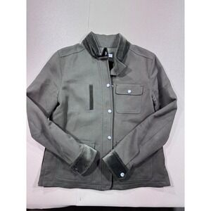 Nordstrom Signature Olive Green Velvet Trim Utility Jacket‎ Small